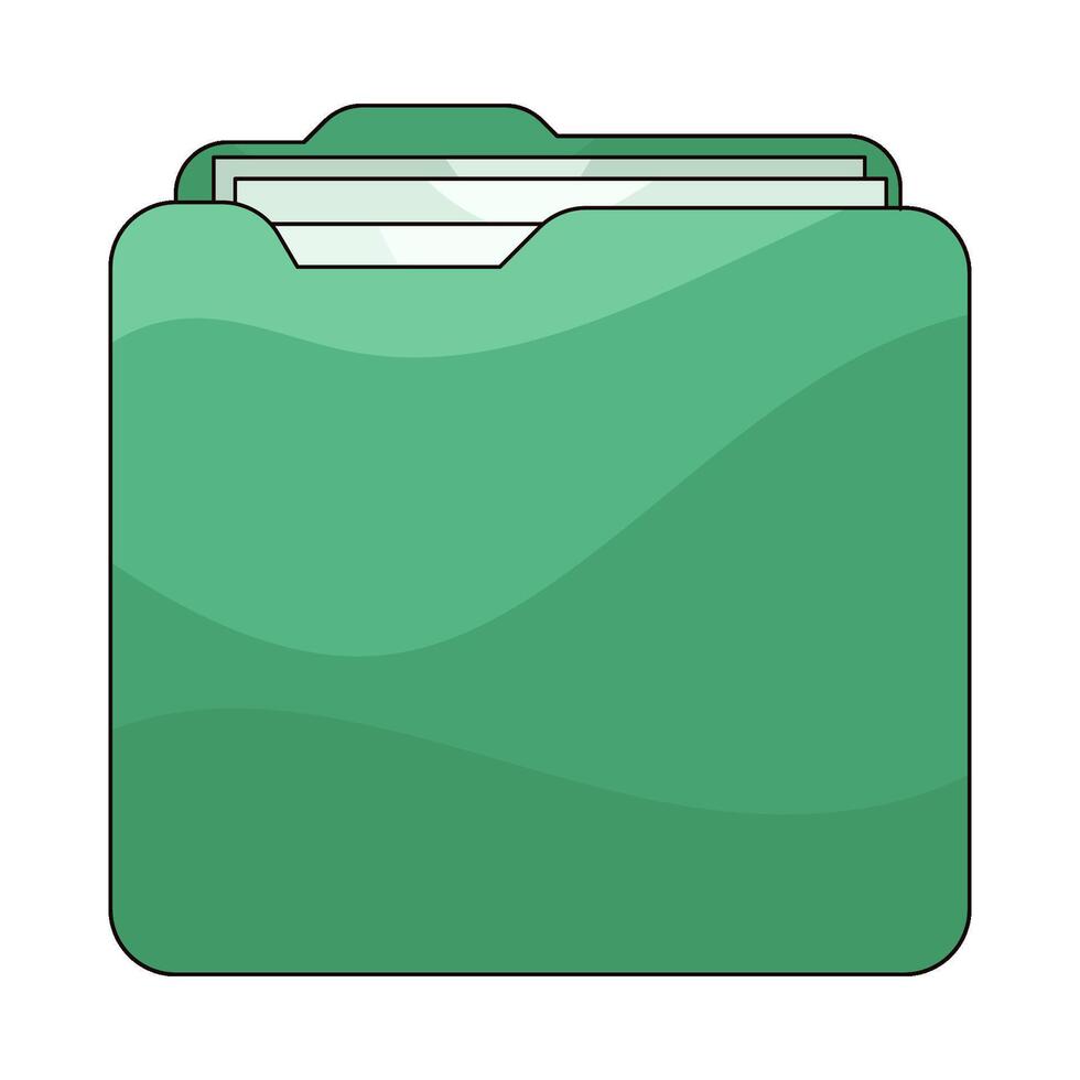 Green File Folders vector