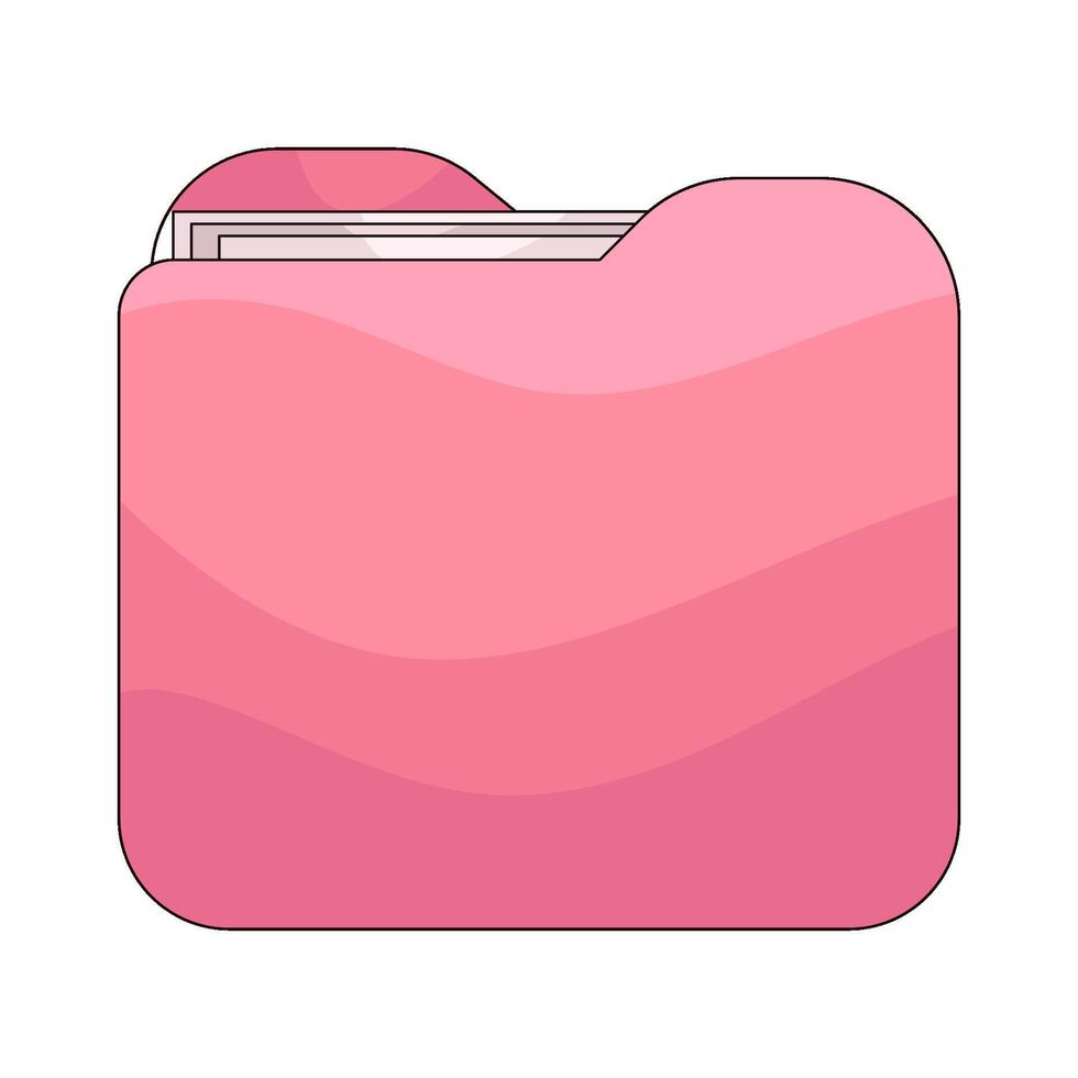illustration of Pink File Folders vector