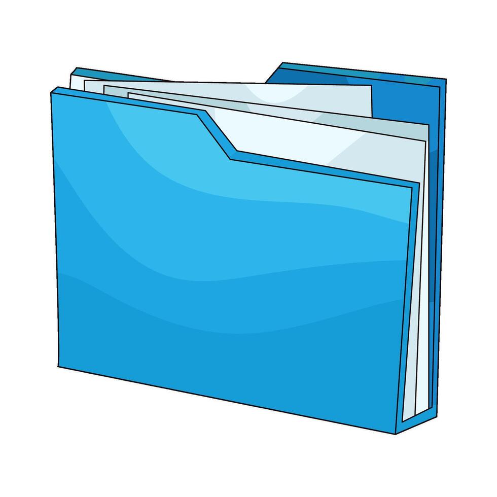 Blue File Folders vector