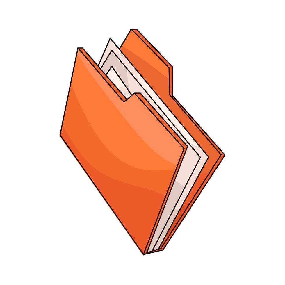 illustration of Orange File Folders vector