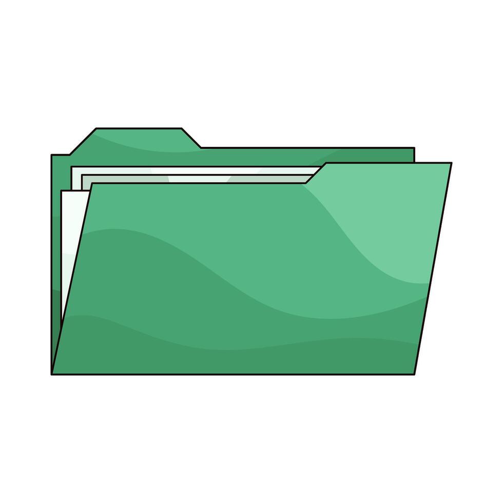 illustration of Green File Folders vector
