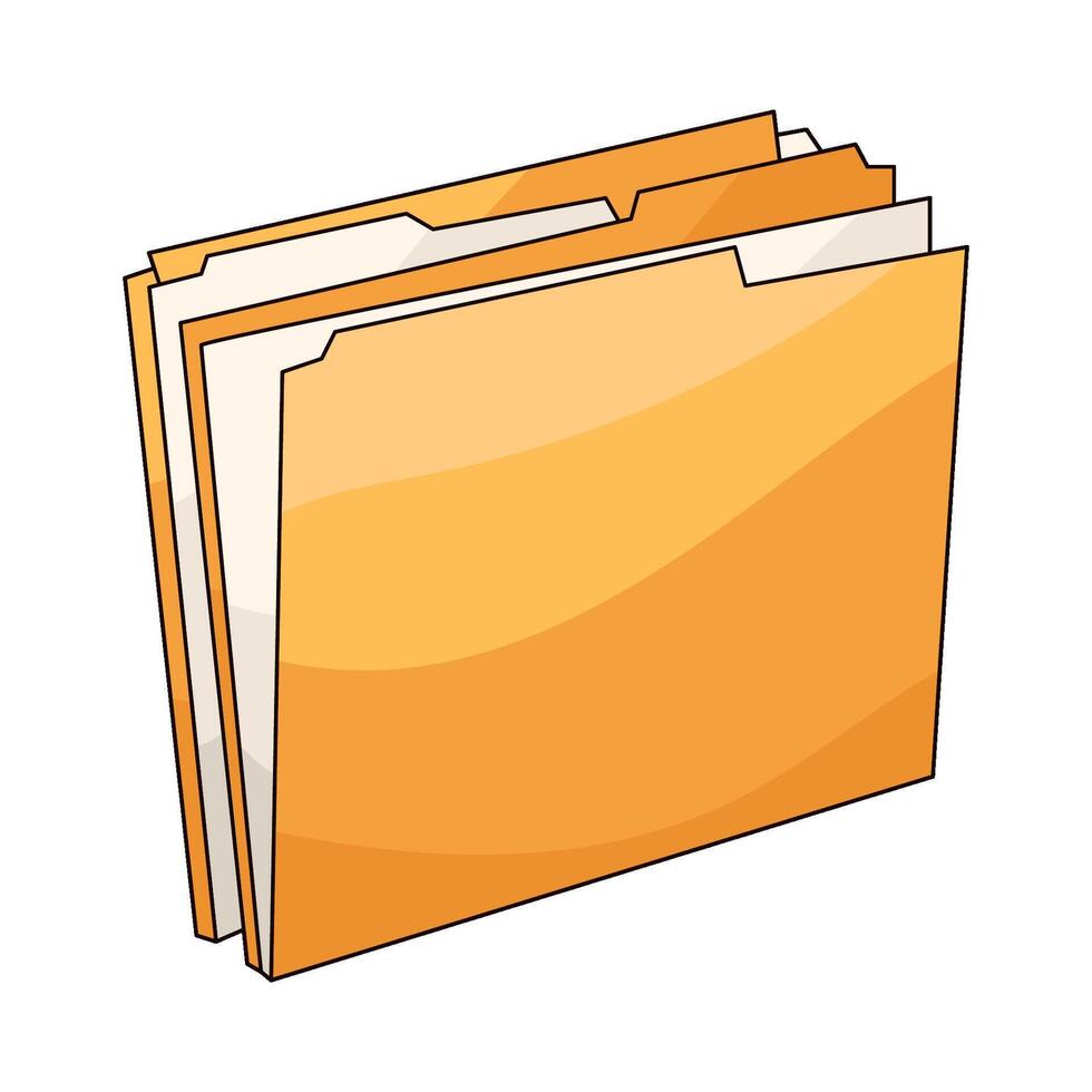 illustration of Files In Folders vector