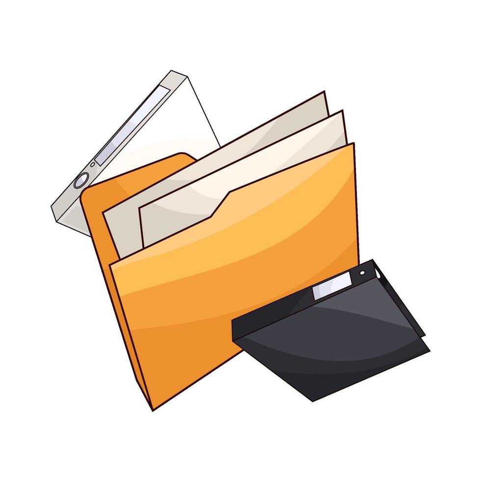 office folder illustration vector