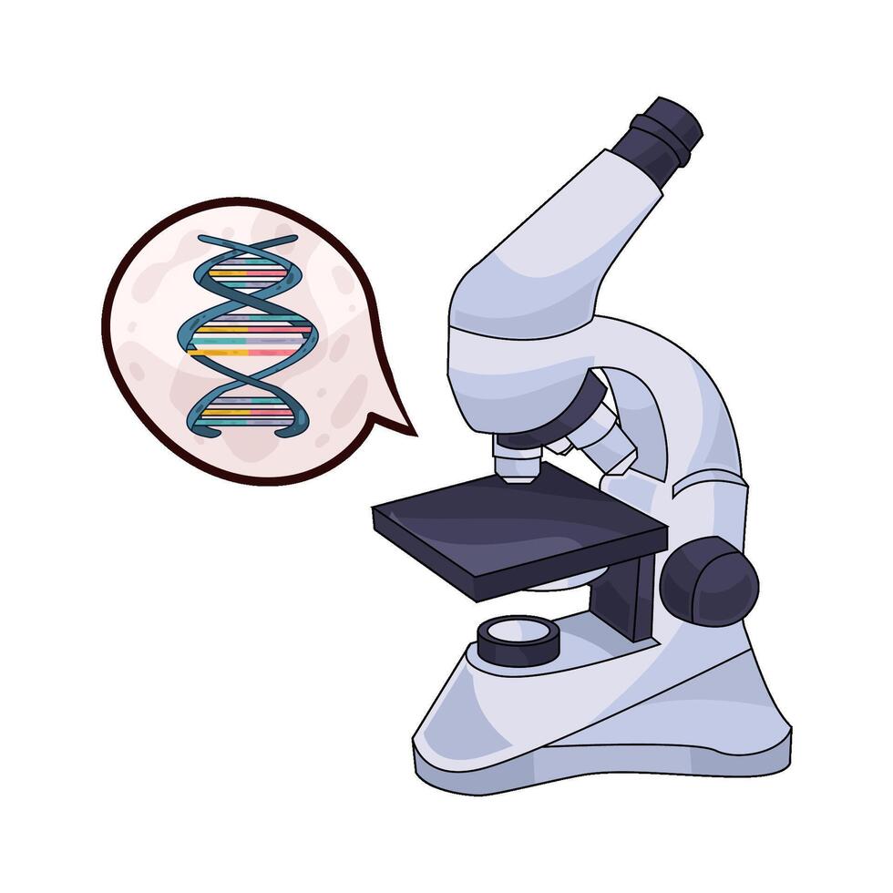 Microscope Focused On DNA vector