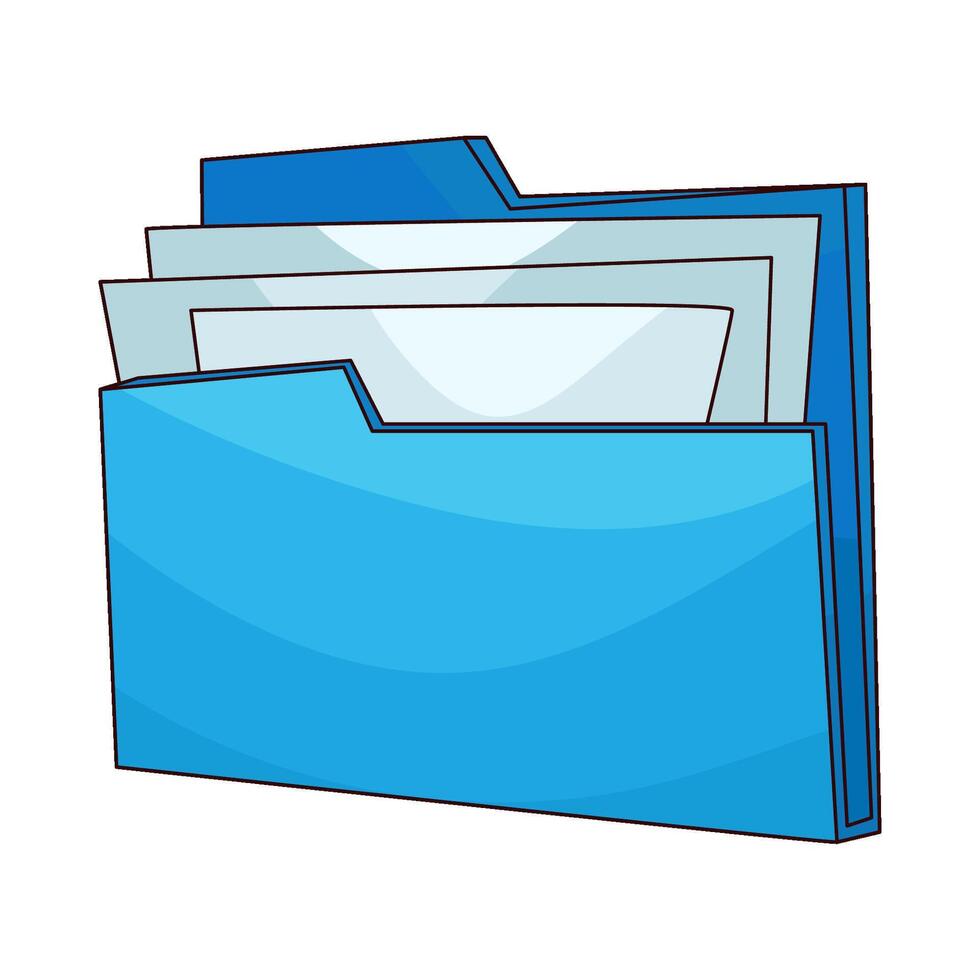 illustration of Old Files Folder vector