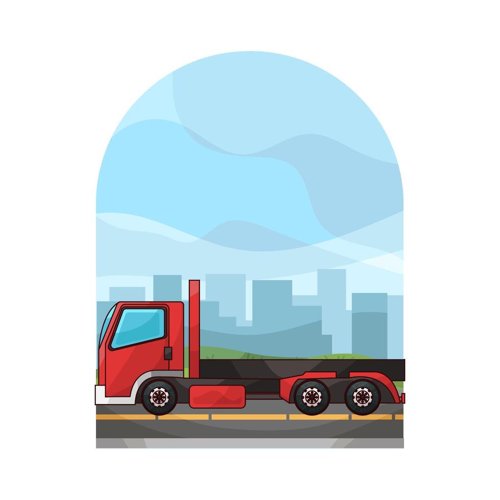 Big Truck Flatbed illustration vector