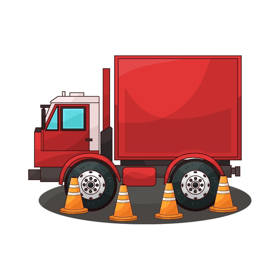illustration of Trusted Fast Delivery truck vector