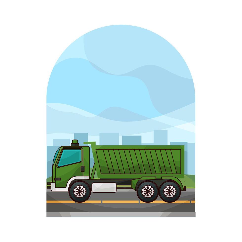 Load of Sand on Truck vector