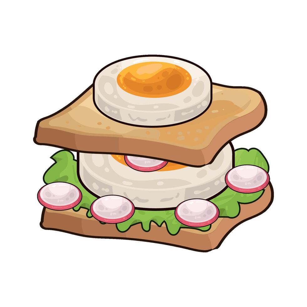 Special Egg Sandwich illustration vector
