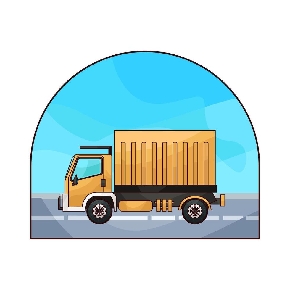Sand Trucks Along the Road vector