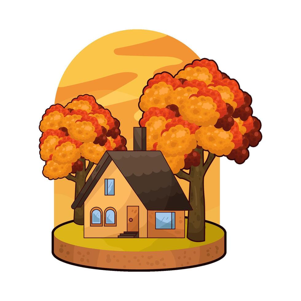 Small House In Forest vector