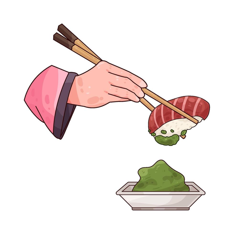 Delicious Tuna Sushi vector
