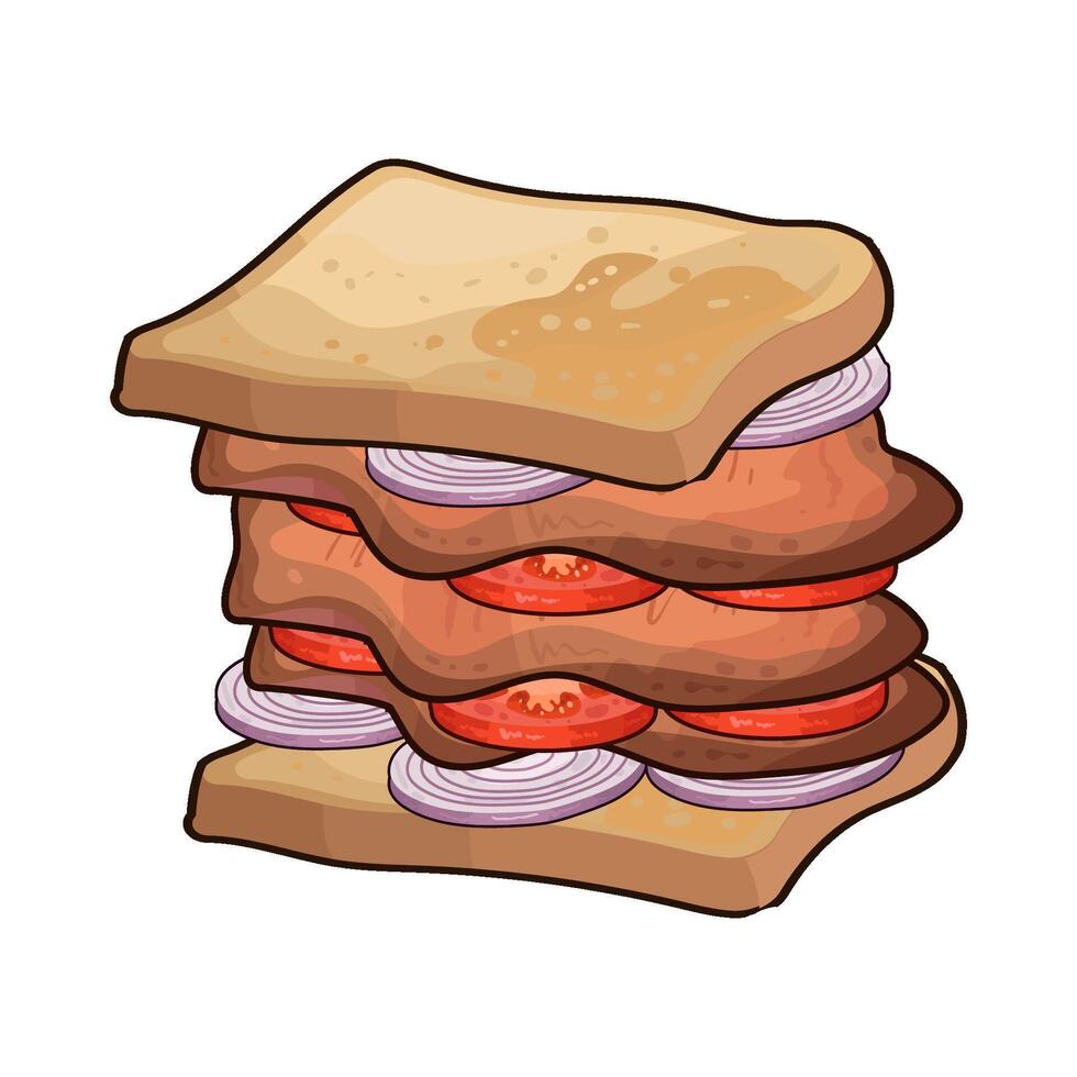illustration of Crispy Grilled Sandwiches vector