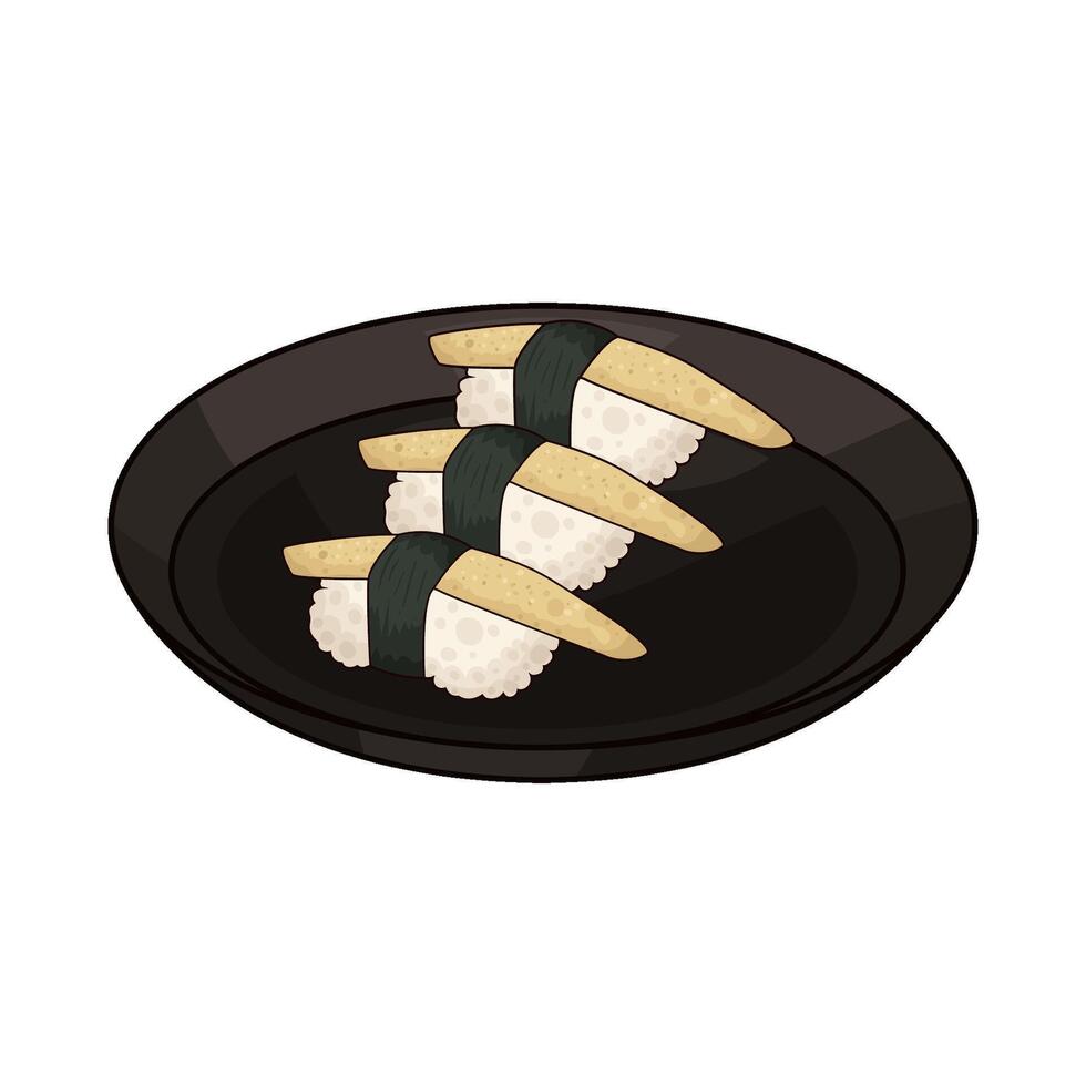 illustration of delicious tamago sushi vector
