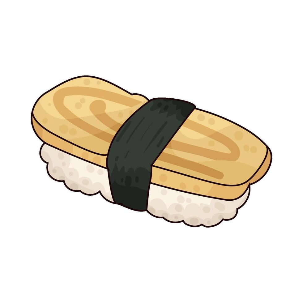 tamago sushi illustration vector