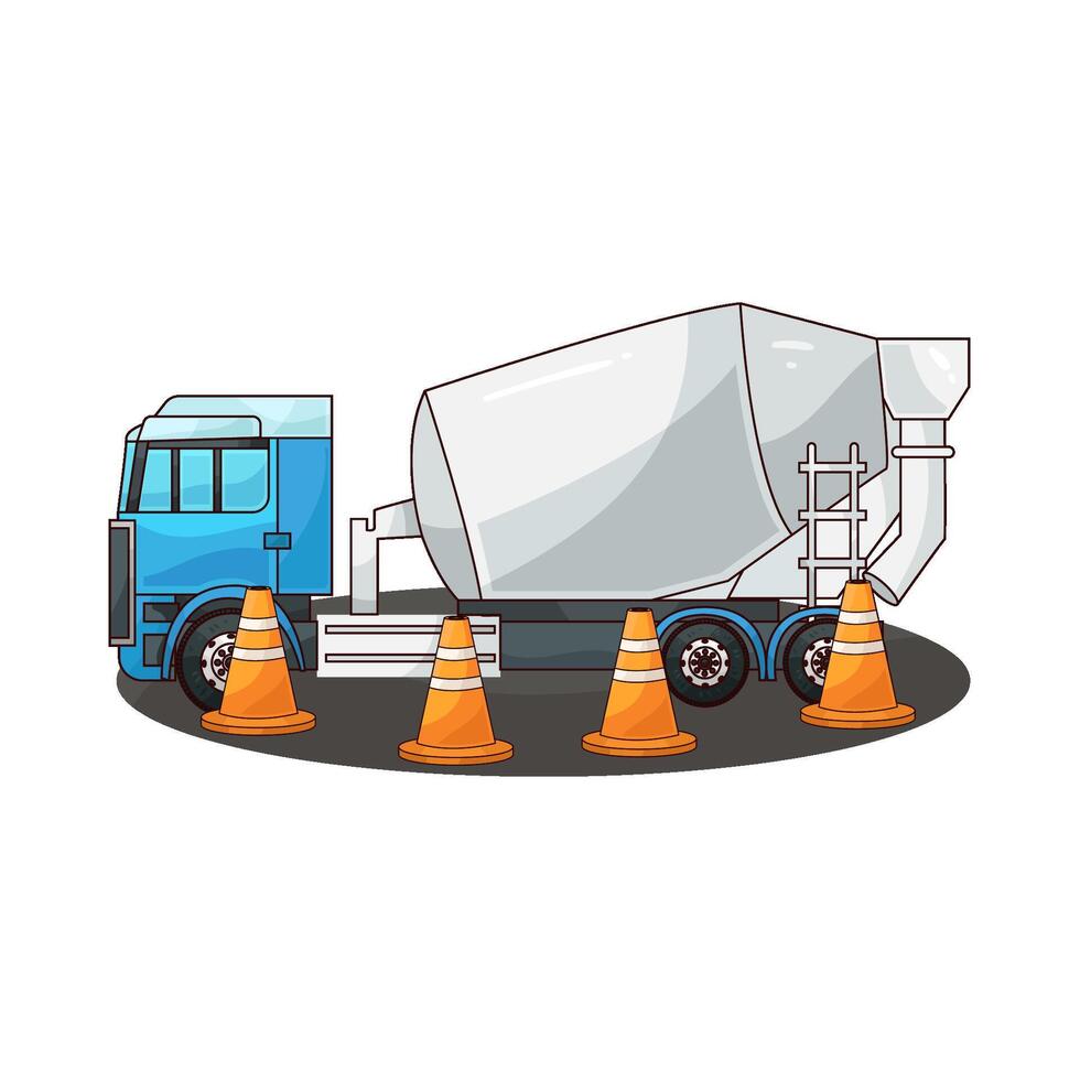Strong Concrete Truck vector