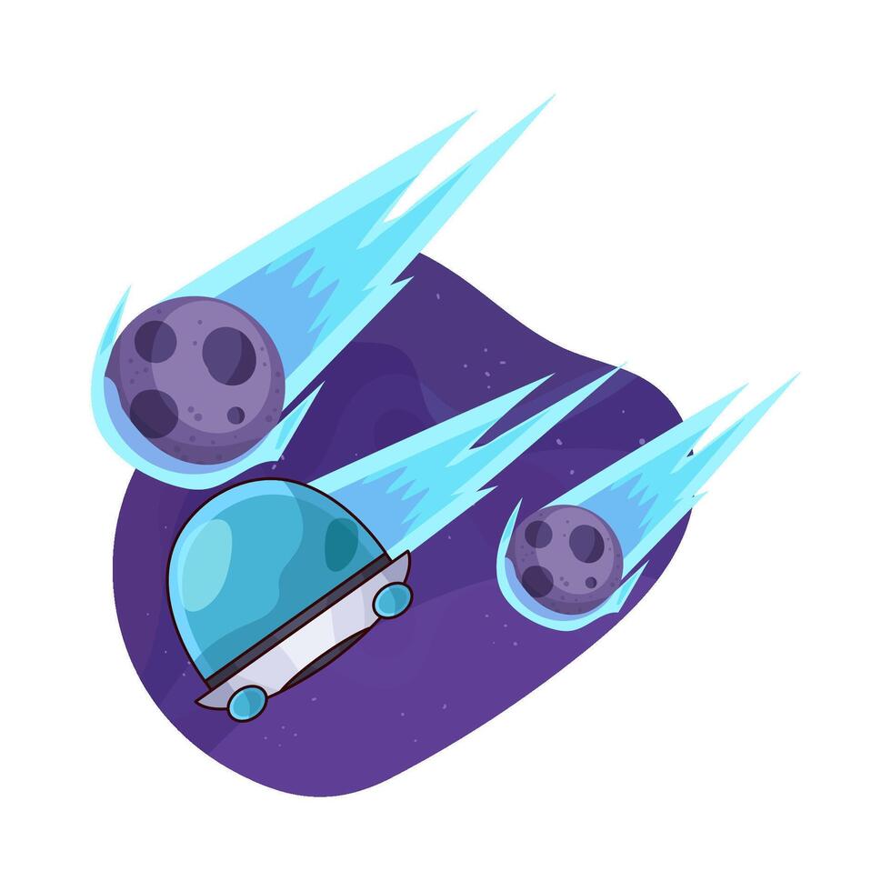 UFOs and Meteors vector