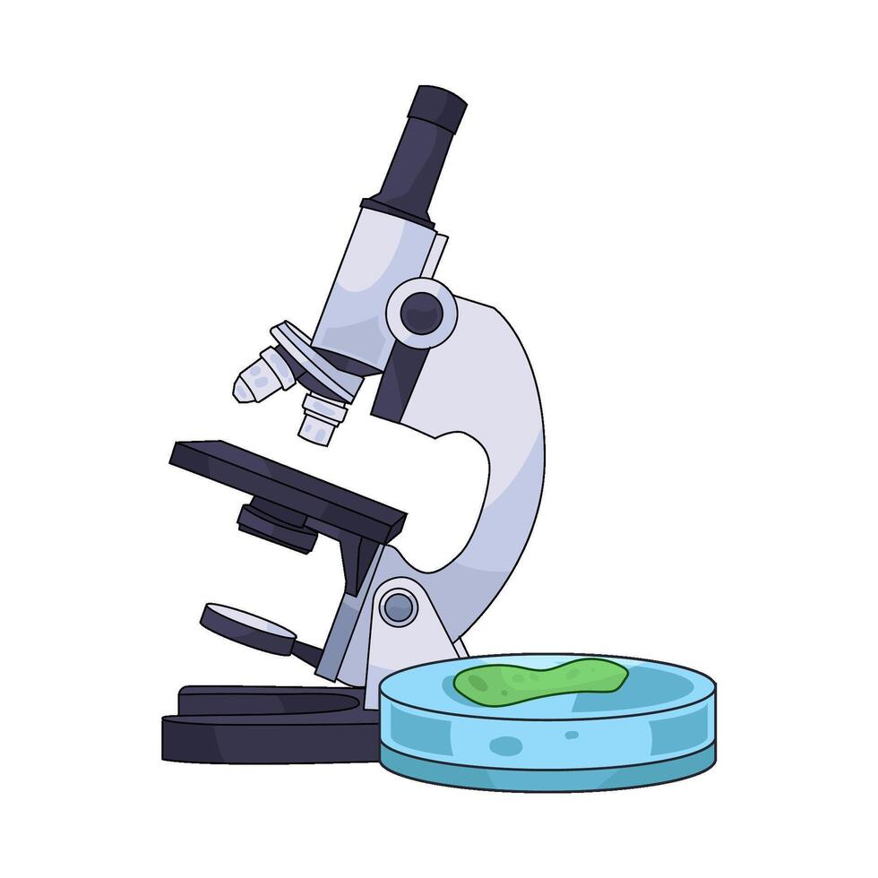 illustration of Microscopes and Samples vector