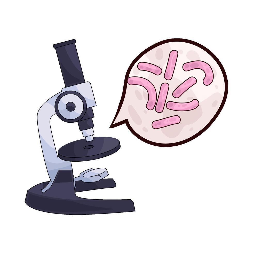 Particles in the Microscope illustration vector
