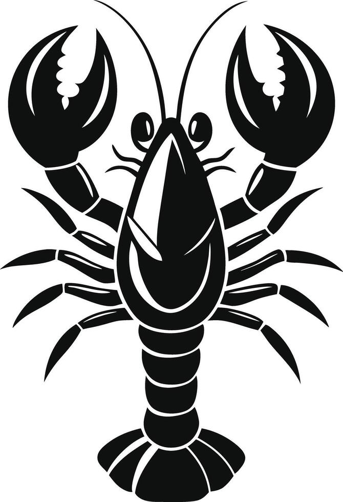 Lobster Style Silhouette Illustration vector