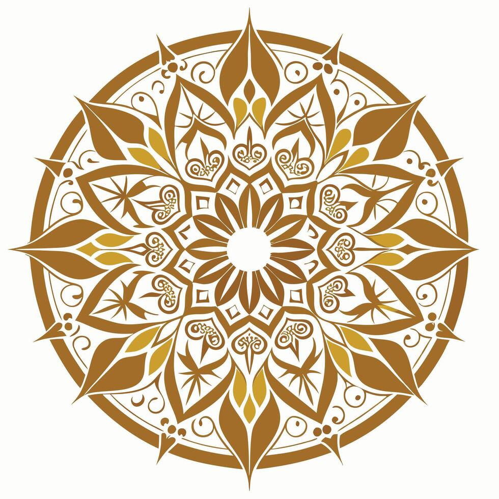 Luxury mandala ornamental decorative element in circle shape vector