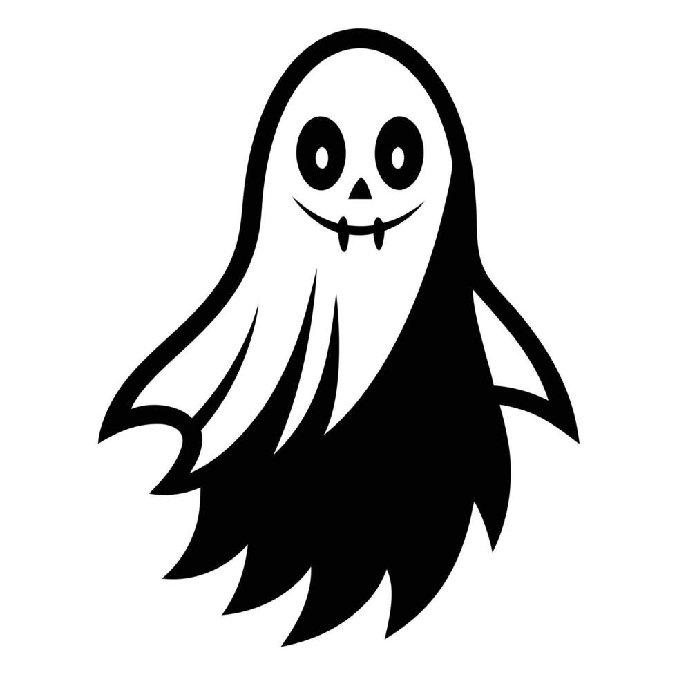 Cartoon Ghost Art For Halloween vector