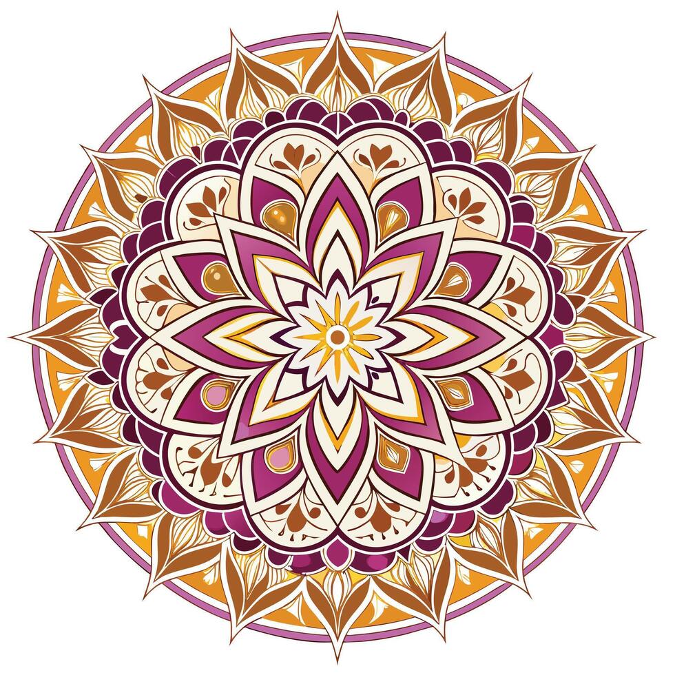 Luxury mandala ornamental decorative element in circle shape vector