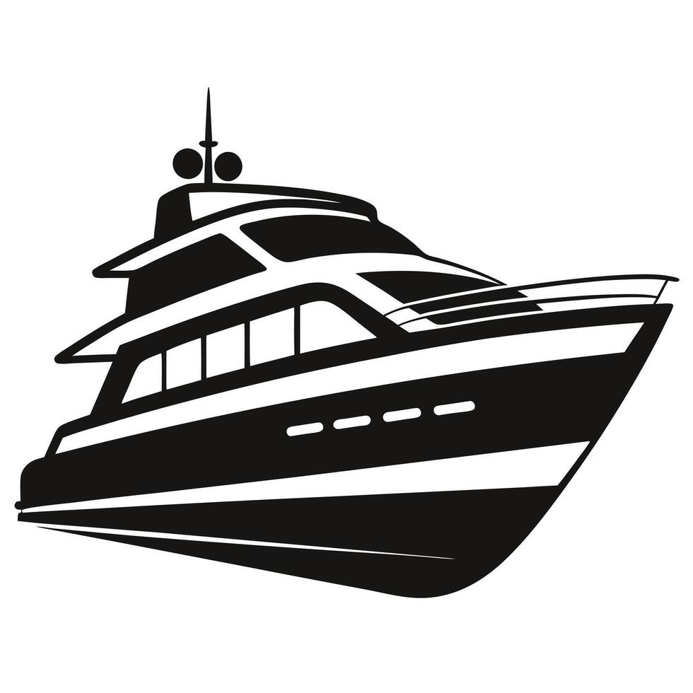 Yacht Silhouette Illustration vector