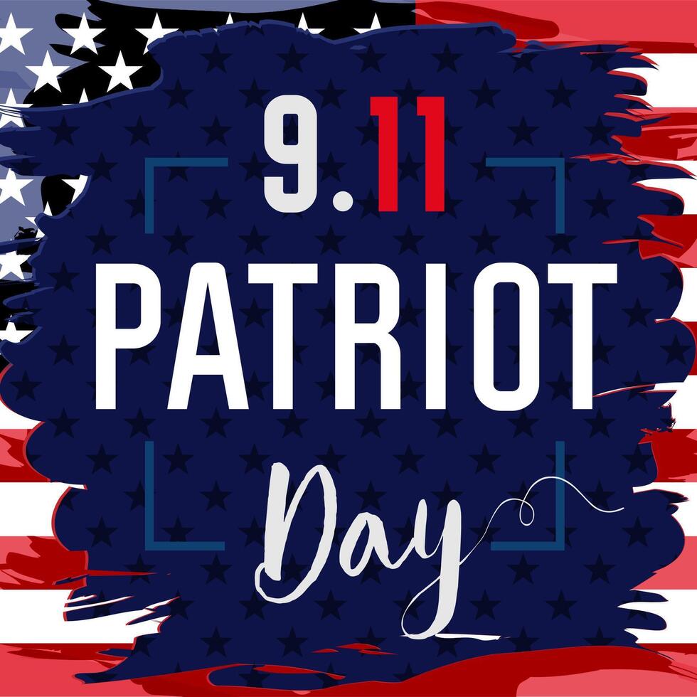 Patriot Day USA 09.11 creative square banner vector