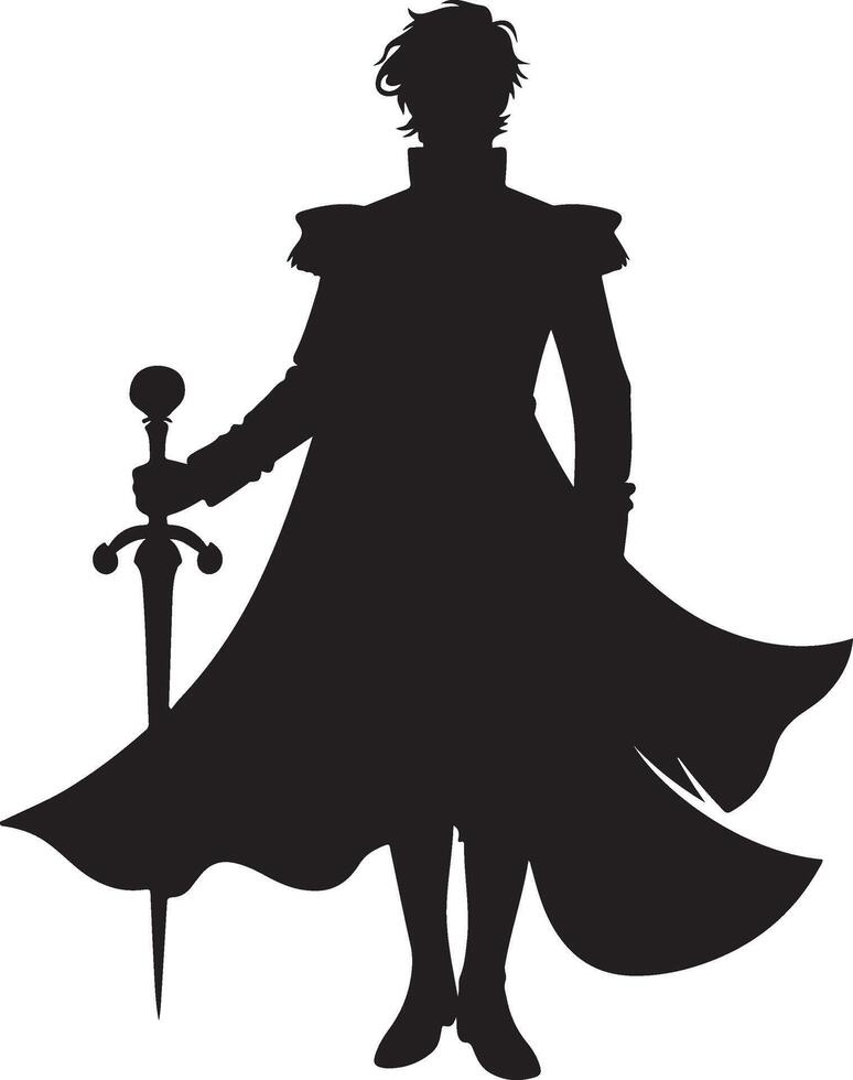 A prince silhouette man design with a white background vector