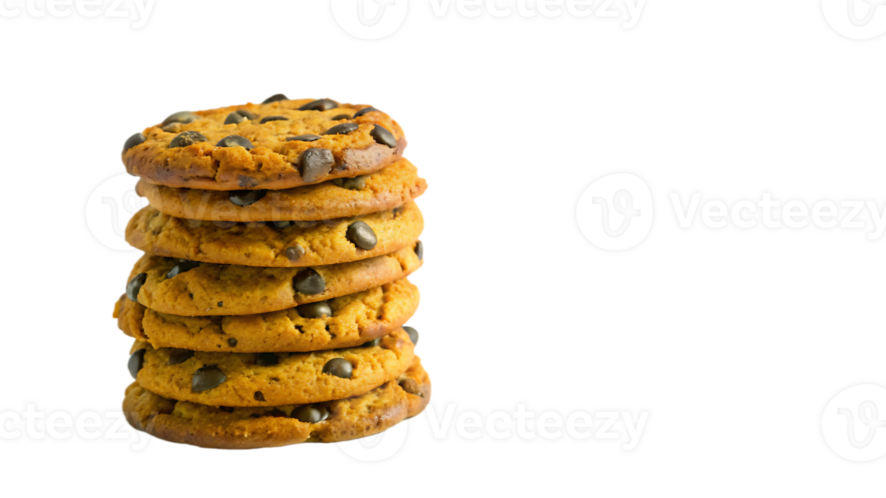 Tower of delicious chocolate chips cookies png