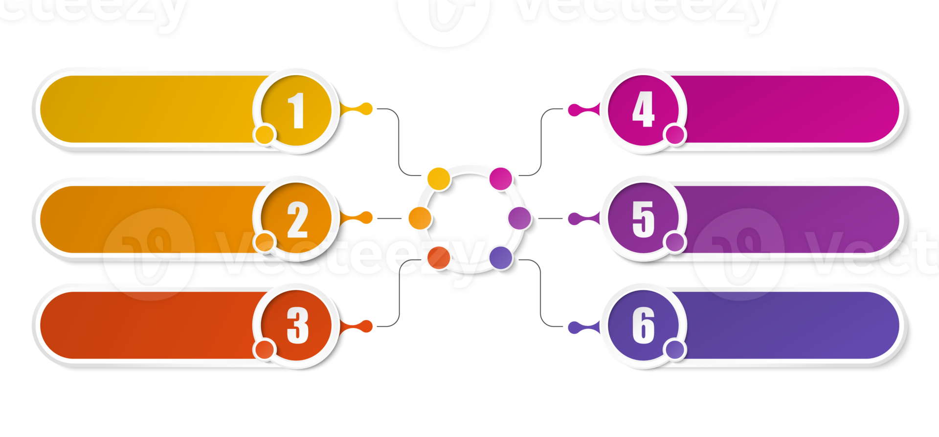 Infographic process design 6 options or steps. png