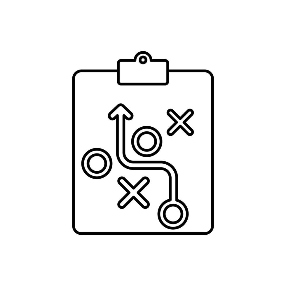 strategy concept line icon. Simple element illustration. strategy concept outline symbol design. vector