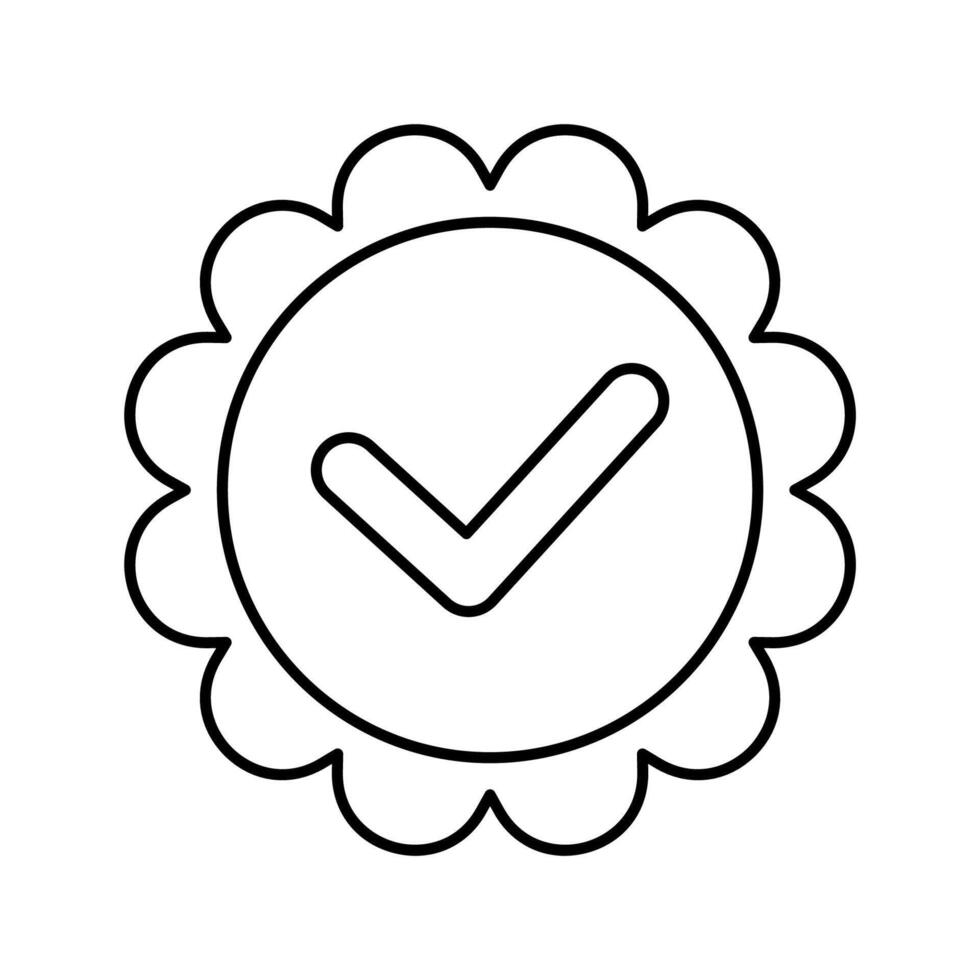 verified concept line icon. Simple element illustration. verified concept outline symbol design. vector