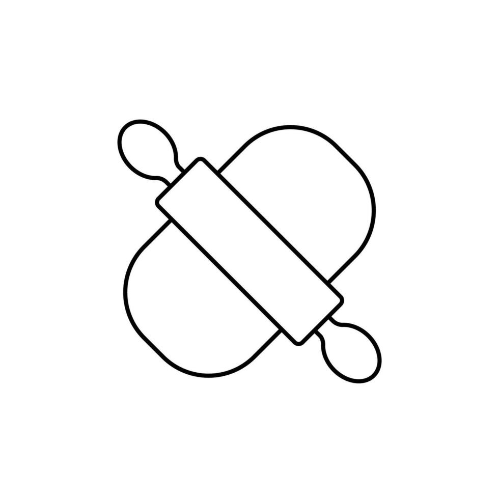 rolling pin concept line icon. Simple element illustration. rolling pin concept outline symbol design. vector