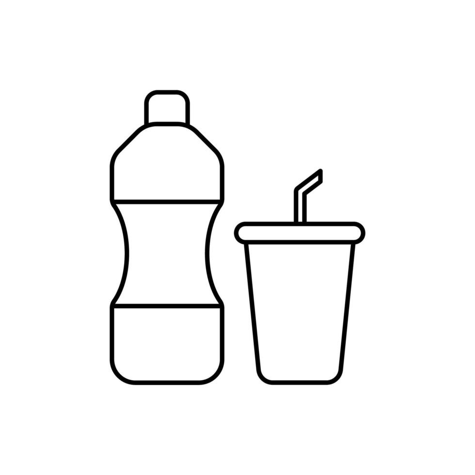 soda concept line icon. Simple element illustration. soda concept outline symbol design. vector