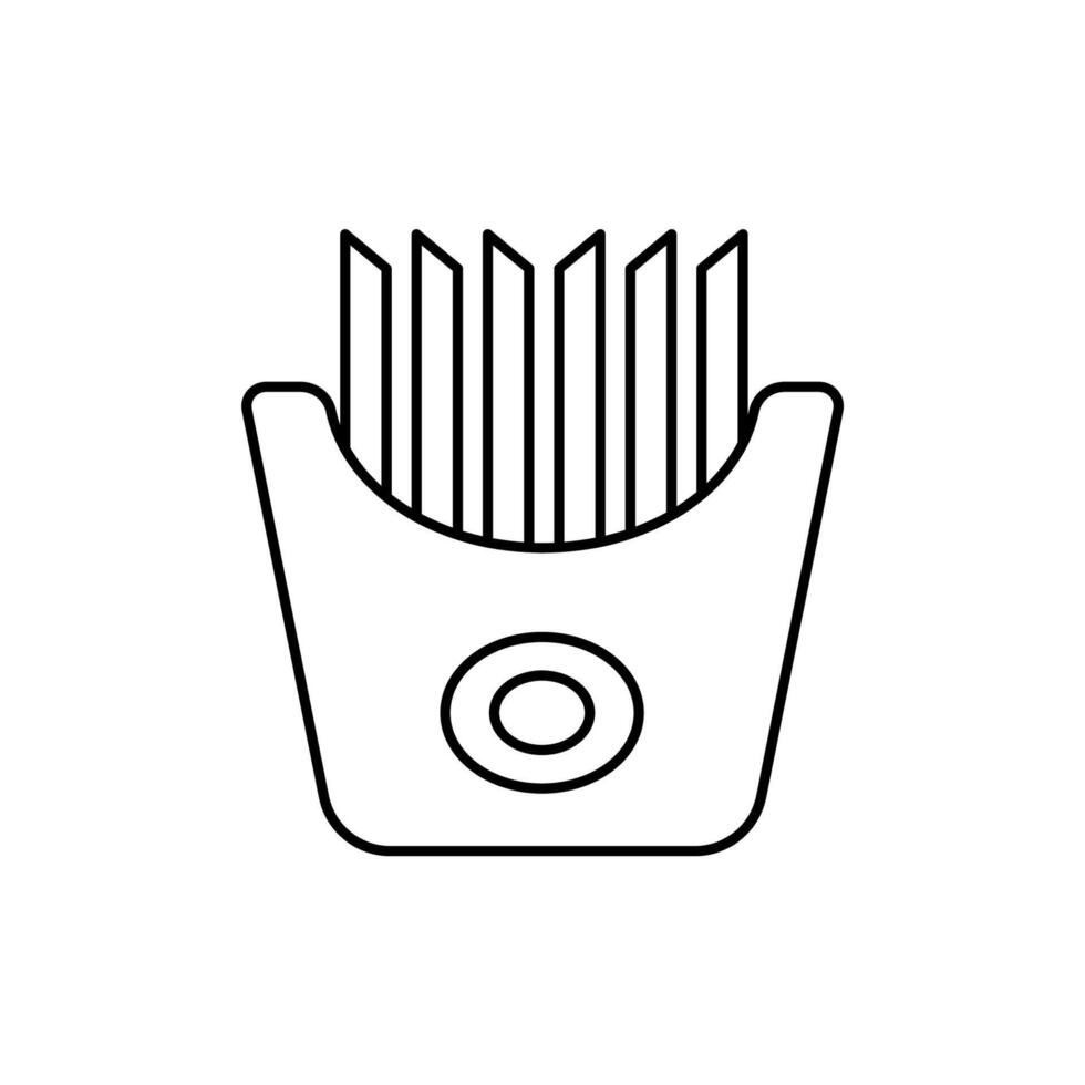 french fries concept line icon. Simple element illustration. french fries concept outline symbol design. vector