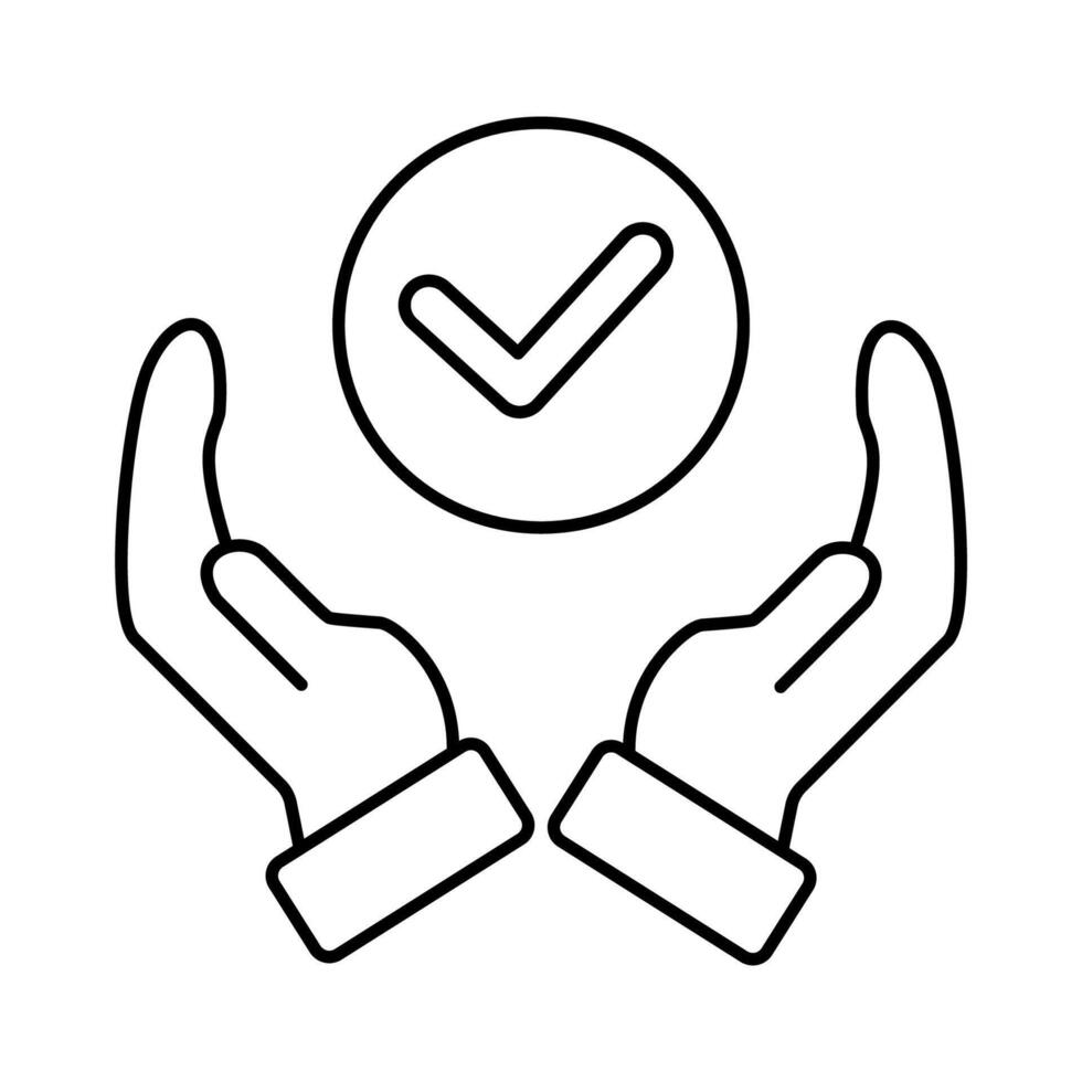 support concept line icon. Simple element illustration. support concept outline symbol design. vector