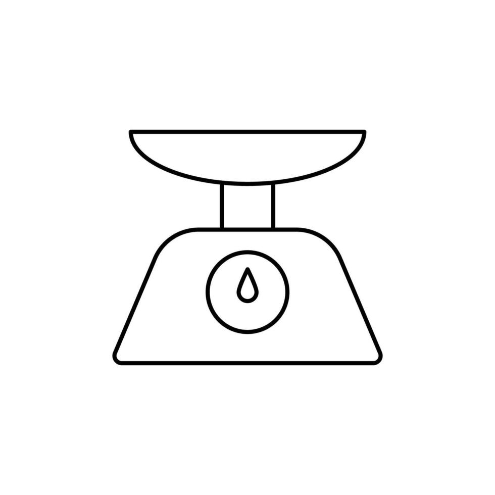 food scale concept line icon. Simple element illustration. food scale concept outline symbol design. vector