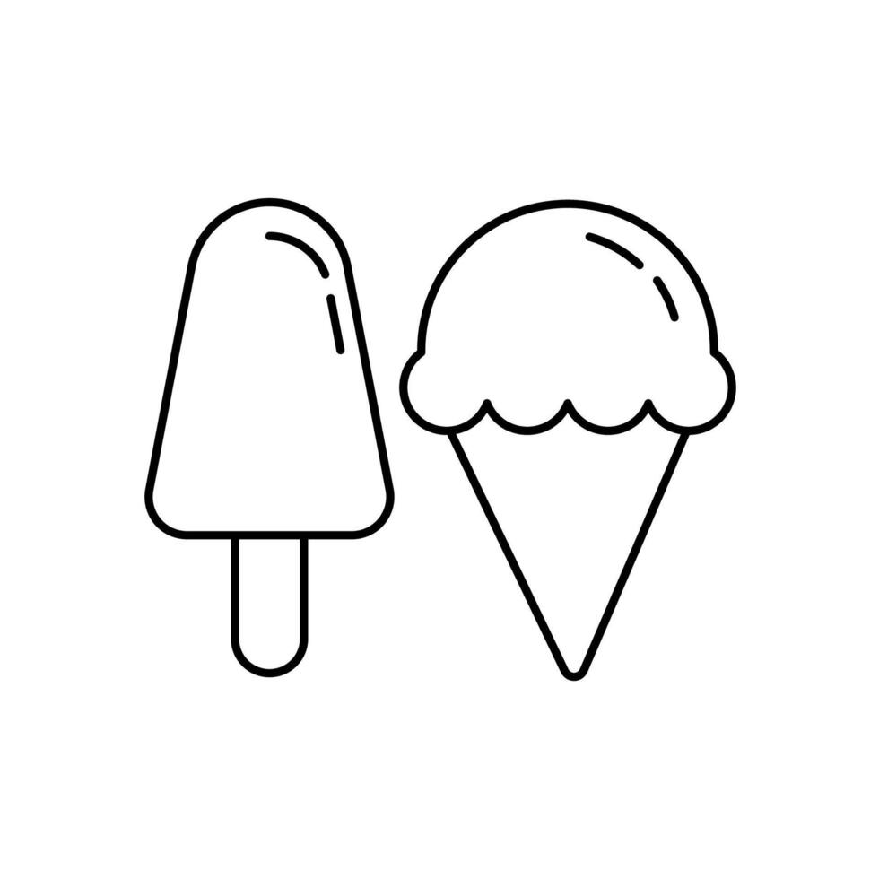 ice cream concept line icon. Simple element illustration. ice cream concept outline symbol design. vector