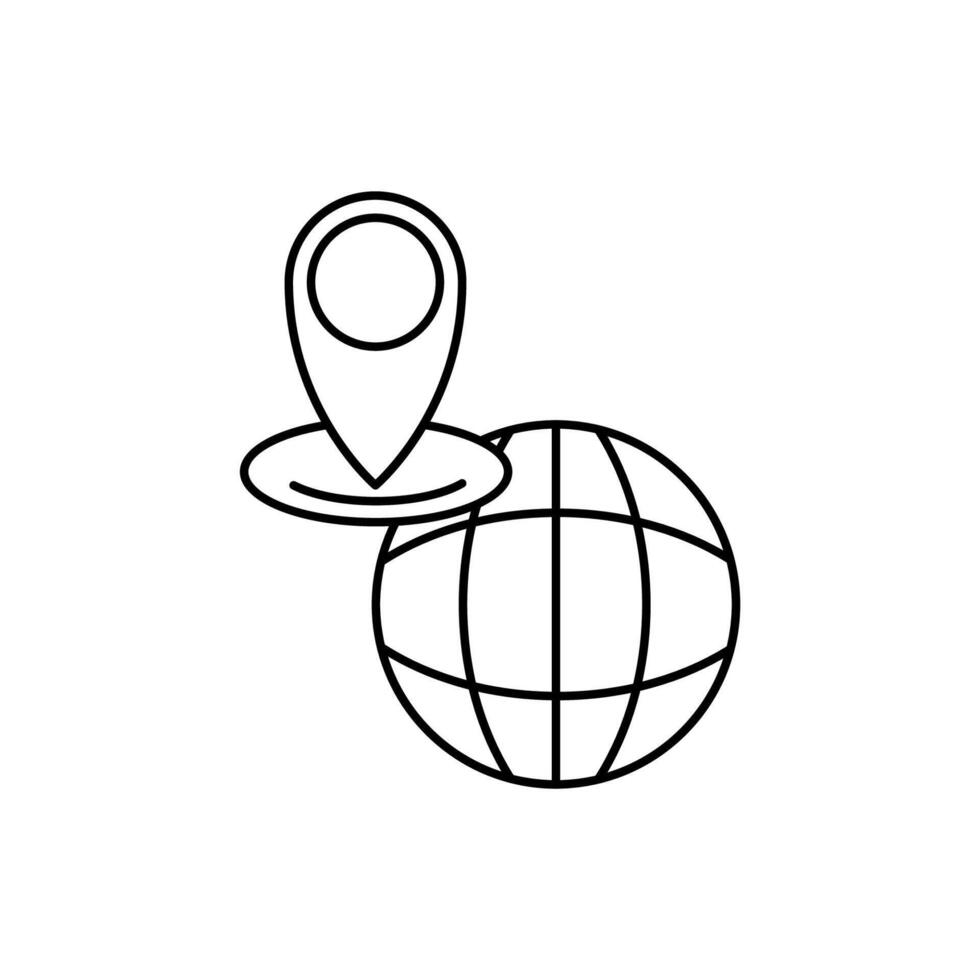 locate concept line icon. Simple element illustration. locate concept outline symbol design. vector