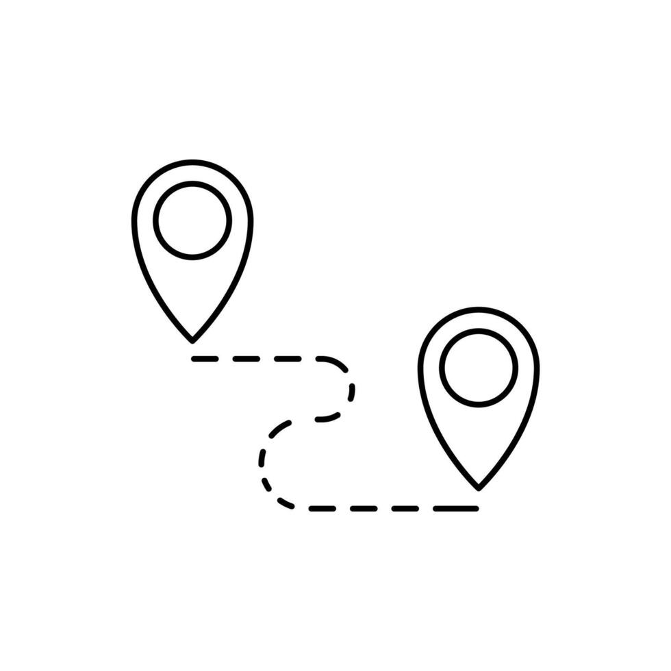 road map concept line icon. Simple element illustration. road map concept outline symbol design. vector