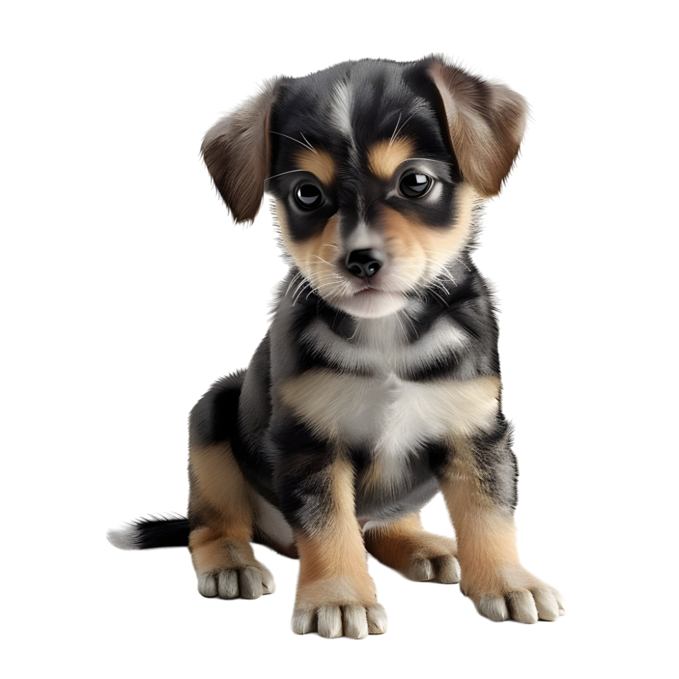Small Puppy Sitting Isolated on Transparent Background png