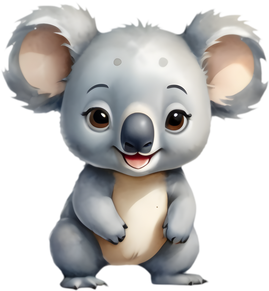 Sweet Koala Cartoon for Holiday Crafts . . png