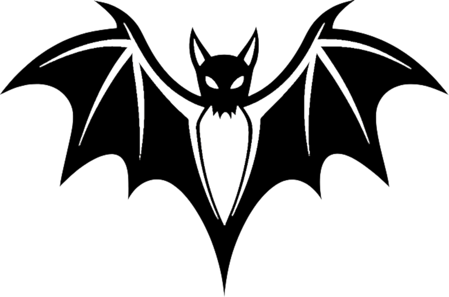 Stencil logo featuring a minimalist black bat for branding. . png