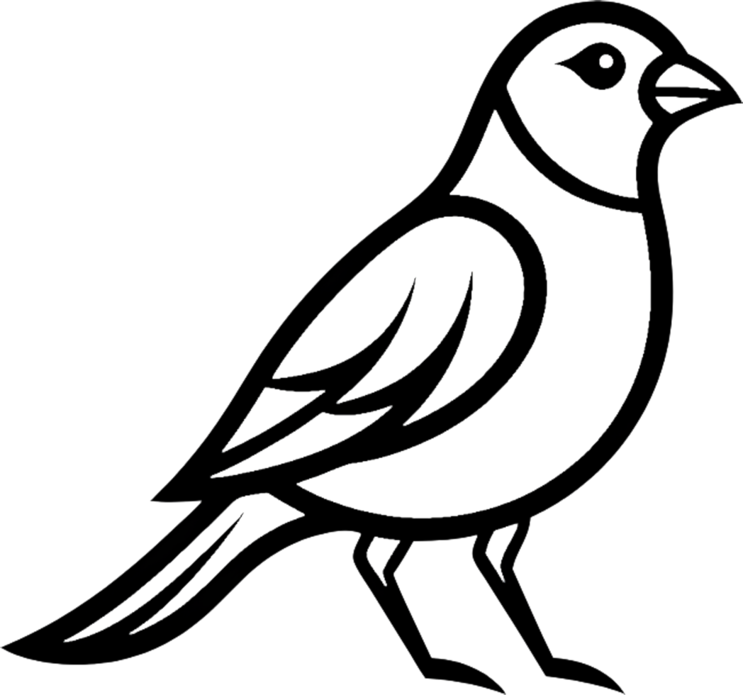 Black sparrow bird stencil designed to reflect natures elegance. . png