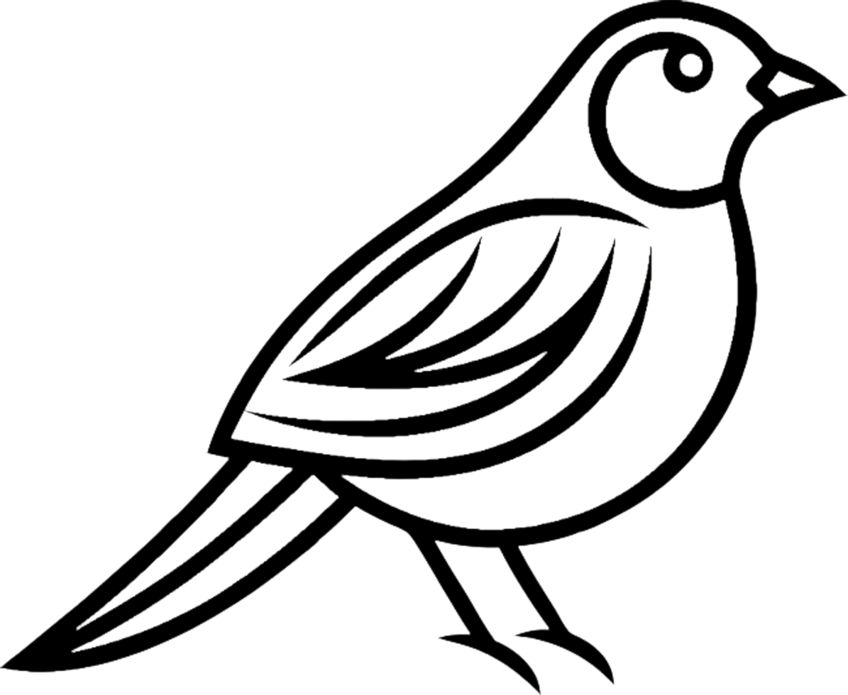 Black sparrow bird stencil logo, A reflection of natures grace. . png