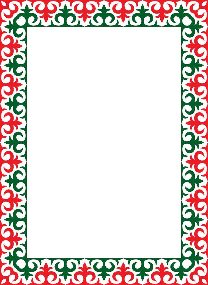 colored square Kazakh national ornament. Ethnic pattern of the peoples of the Great Steppe, vector