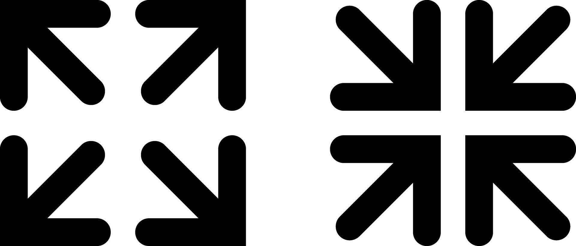 Full screen icon Stencil Max min set vector