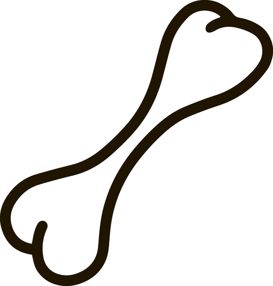 Doodle Silhouette dog bone icon Outline vector